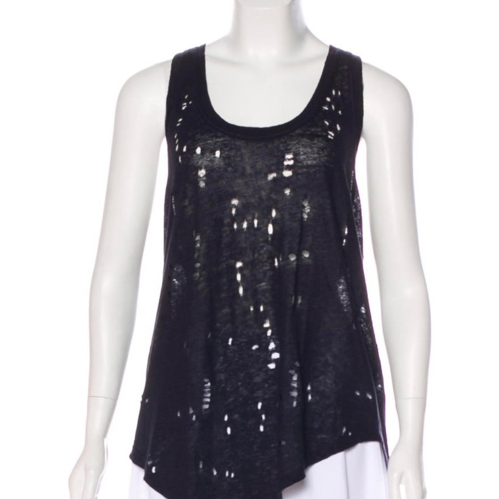 IRO distressed linen tank top